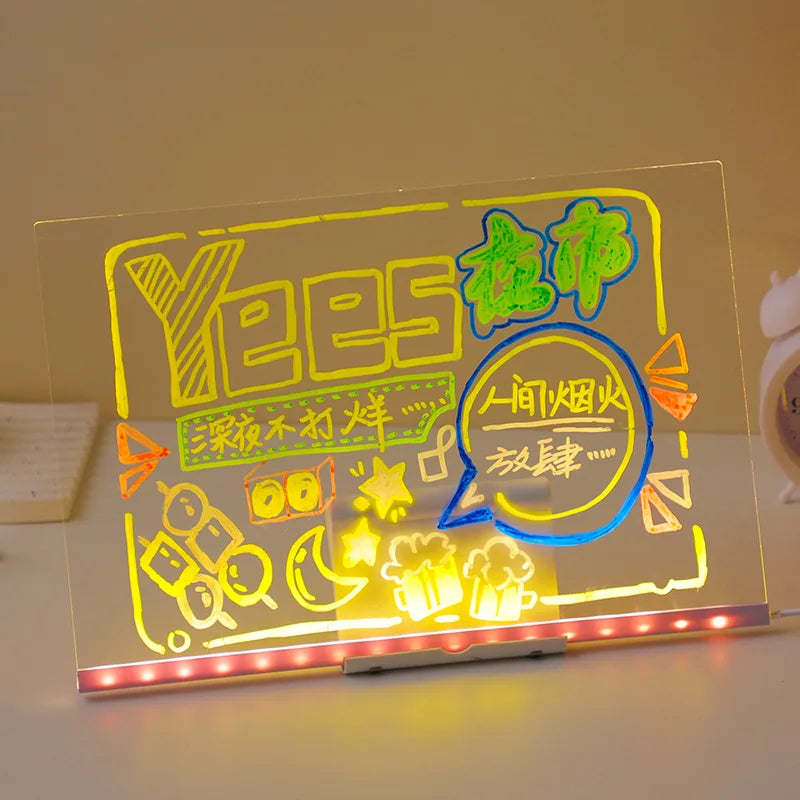 Magic LED Drawing Board with 7 Pens